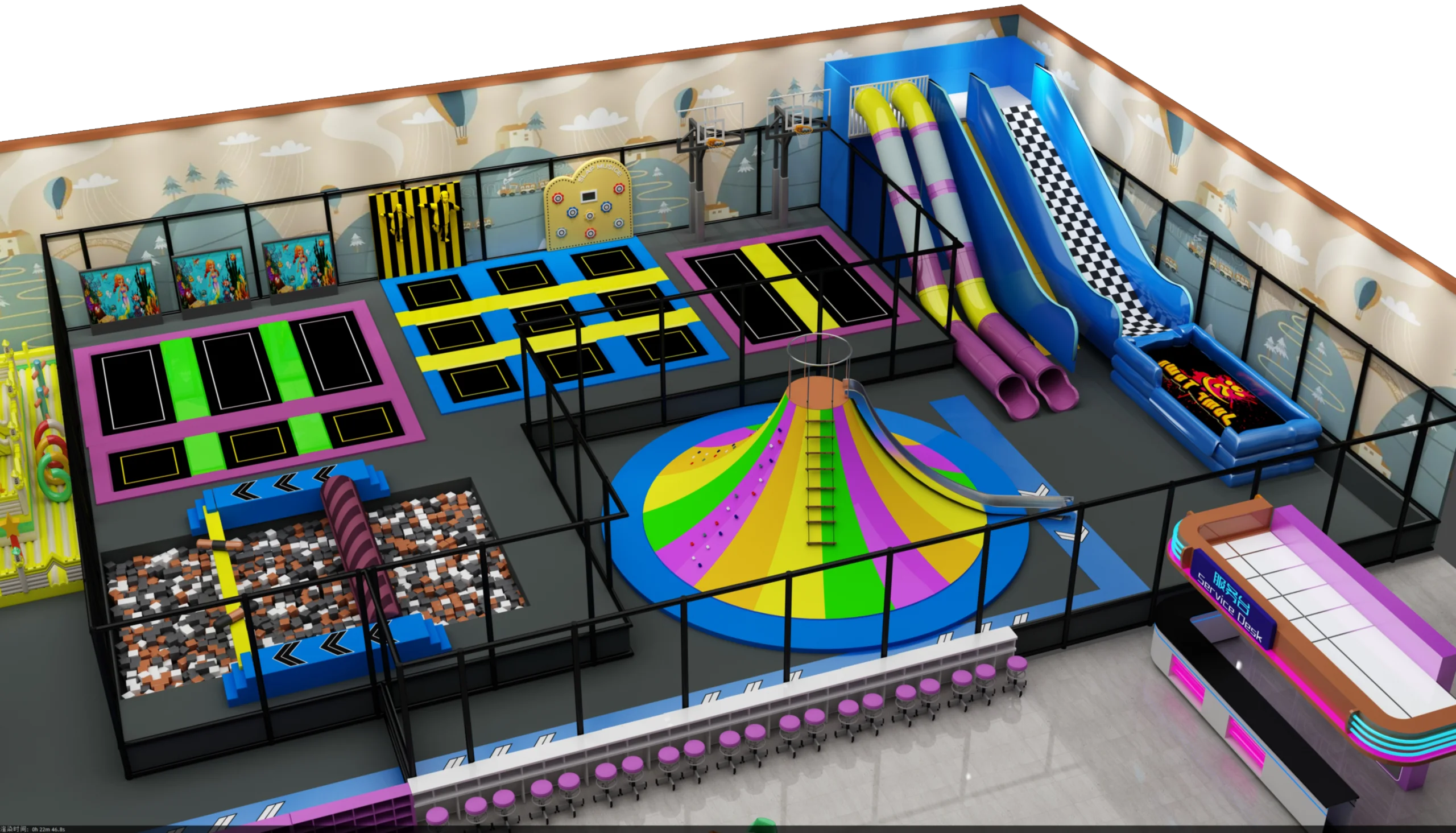 234sqm High Energy Indoor Trampoline Park Solution: Building Profitable Sports Spaces by Ledi Amusement
