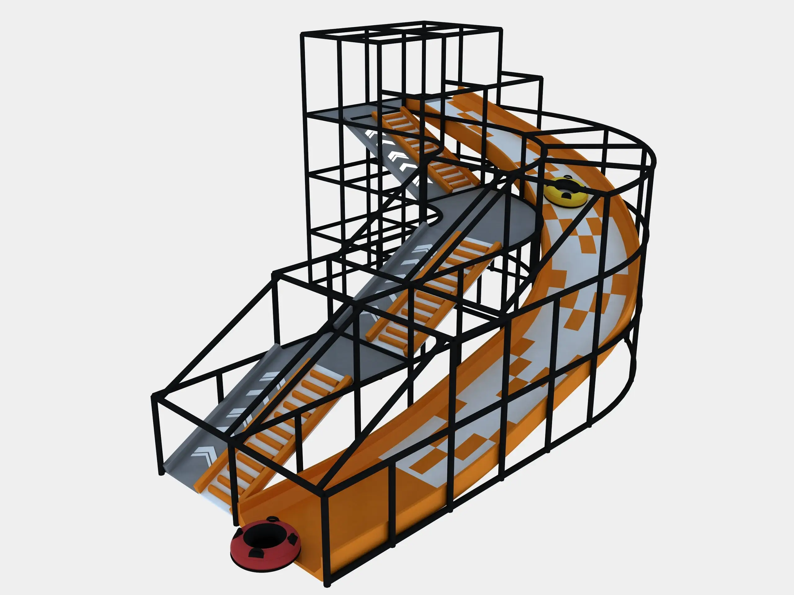 Dry Grass Slide Module: High-Throughput Indoor Adventure Play Units
