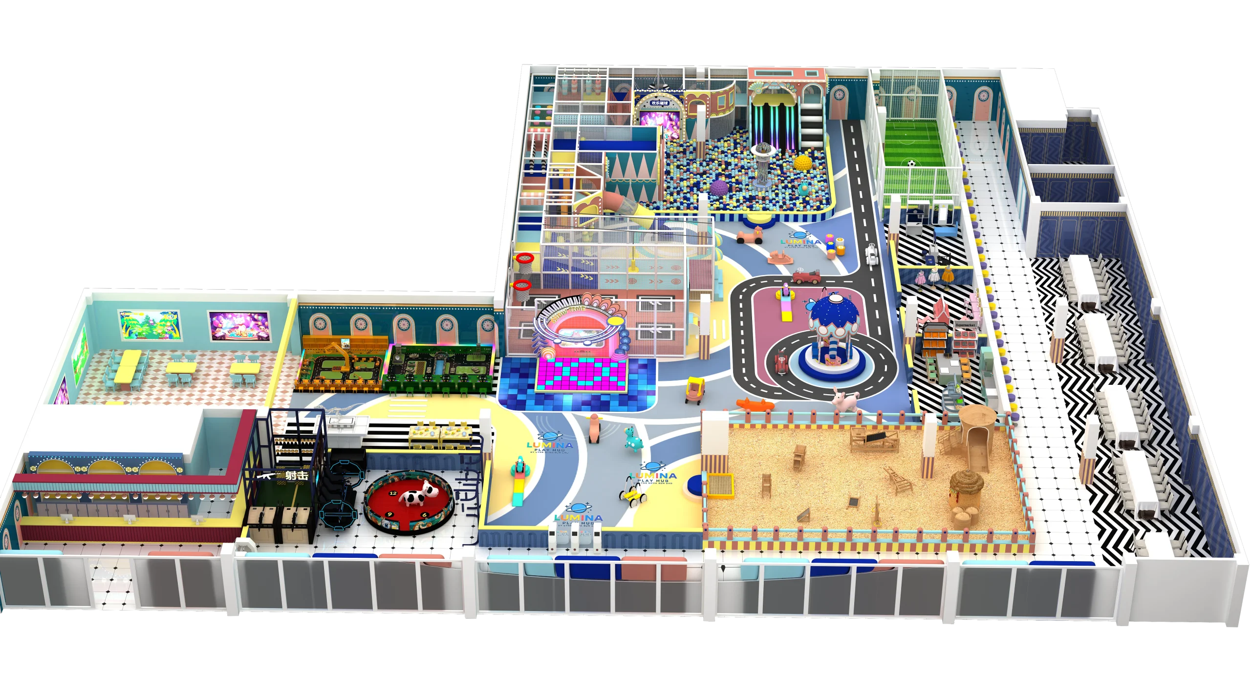 2000sqm Premium Family Entertainment Center: Turnkey Indoor Playground Solution by Ledi Amusement