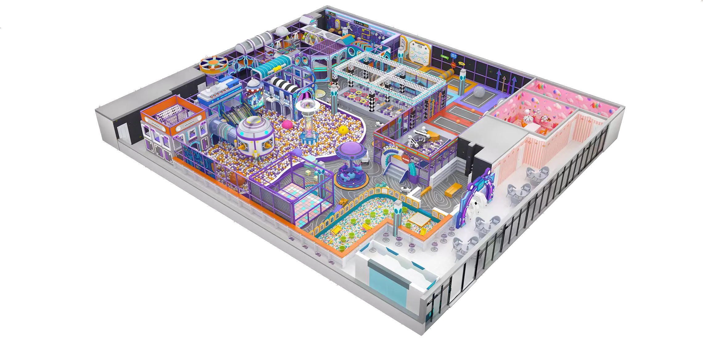 1800sqm Sci-Fi Space Theme Indoor Playground: Custom Turnkey Park Design by Ledi Amusement
