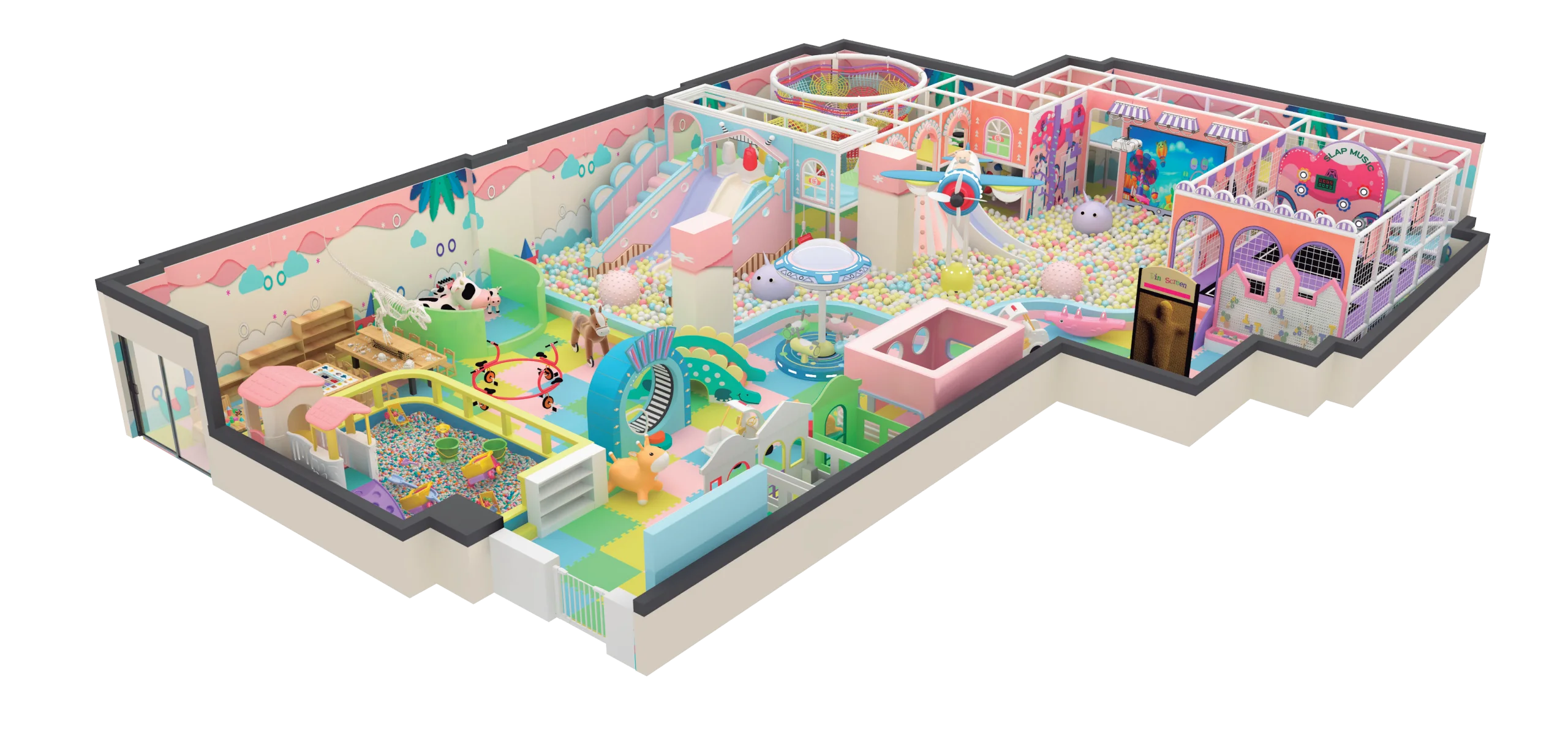 Macaron Pastel Boutique Indoor Playground: Turnkey Toddler Play Park Solution by Ledi Amusement