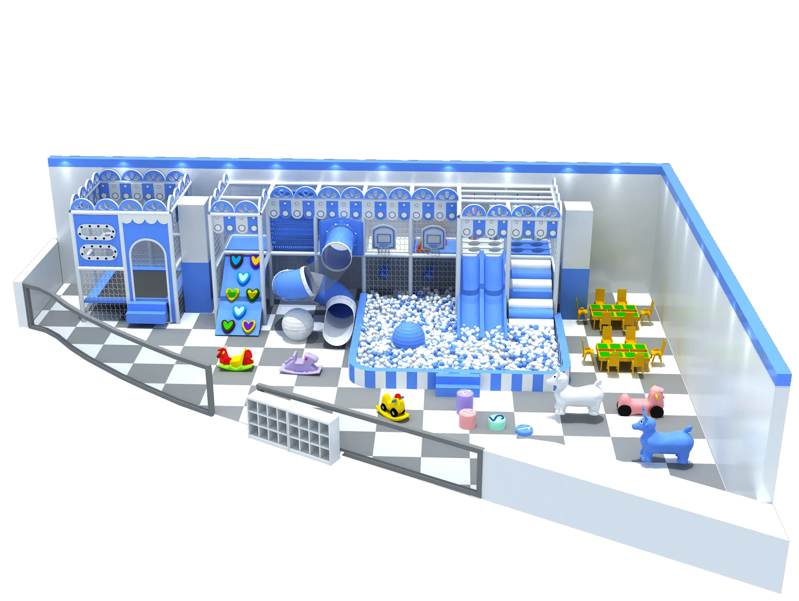 Frosty Blue Castle Adventure: 150 Square Meter Indoor Playground Concept by Ledi Amusement